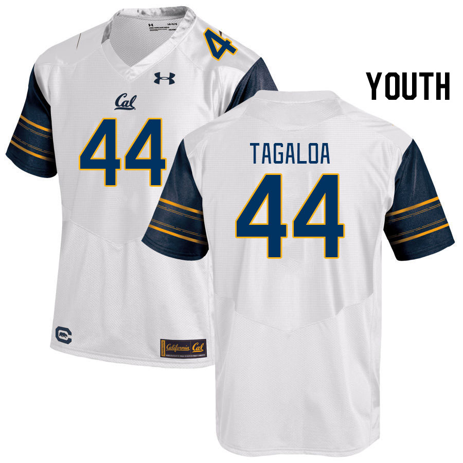 Youth #44 Beaux Tagaloa California Golden Bears College Football Jerseys Stitched Sale-White - Click Image to Close